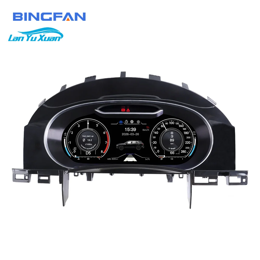 12.3 Inch LCD Digital Instrument Cluster Auto ICD Dashboard for Volkswagen Touareg support 12 Languages