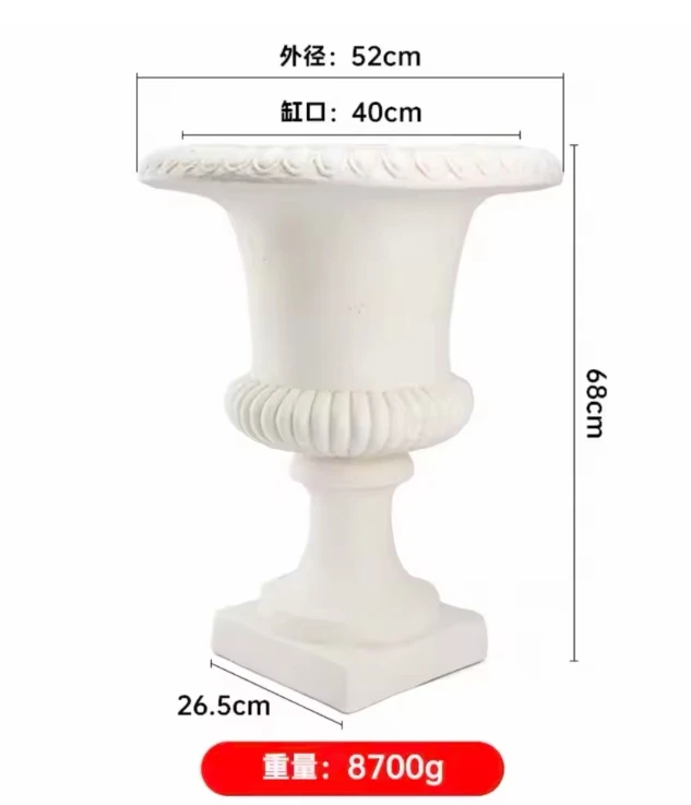 European Retro Roman Flower Pot Mold for Outdoor Planting Villa Hotel Courtyard Garden Terrace Decorative Pot Casting Tool
