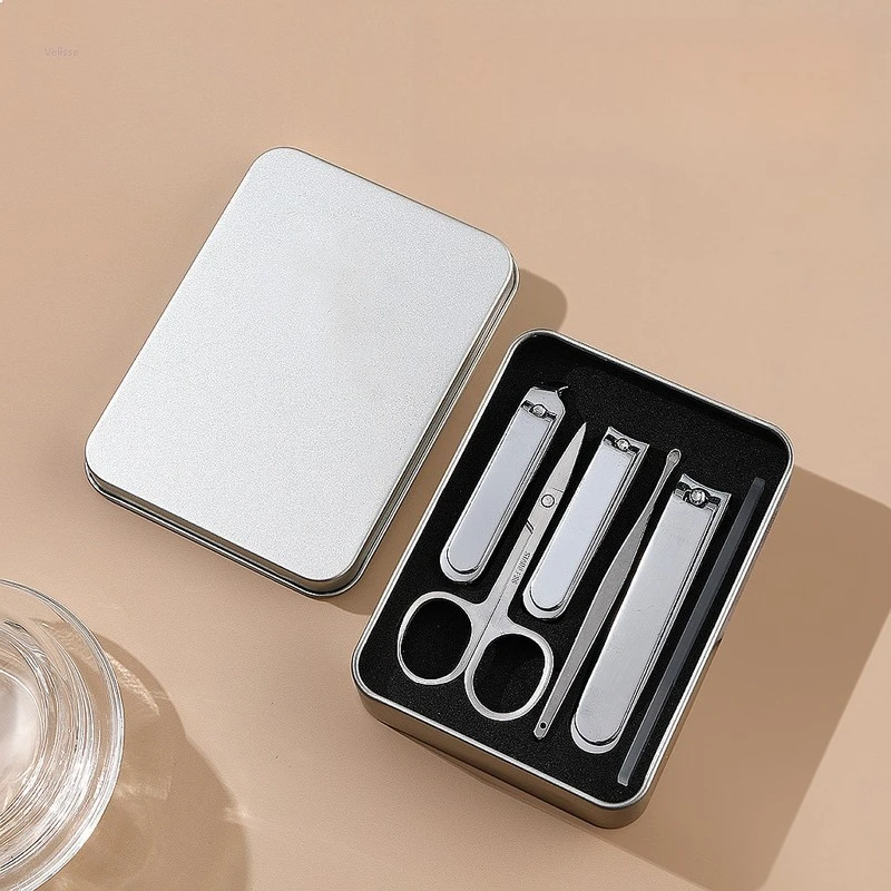 Thick Nail Clipper Set Complete Manicure Pedicure Tool Kit Nail Cutter Cuticle Scissors Grooming Beauty Gift Box Set