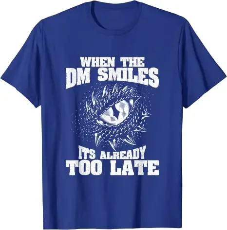 Aesthetic Clothes Basics Outfits When The DM Smiles Funny Dungeon Eye RPG Dice Dragon Gift T-Shirt Graphic Tee Y2k Tops Gamer