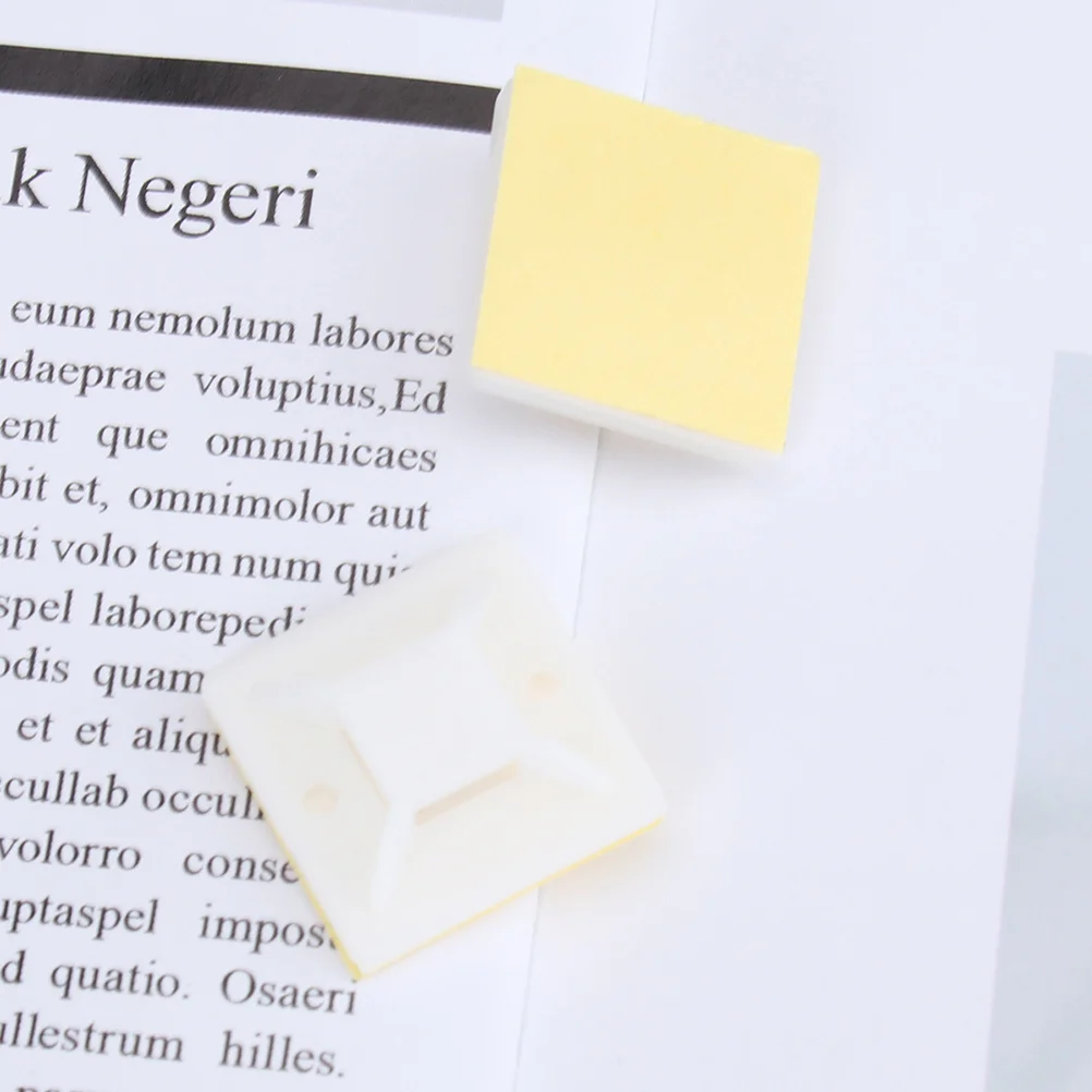 

1000Pcs Durable Cable Tie Bases Self-Adhesive Zip Tie Holders for Home Office Wire Organization Wire Management