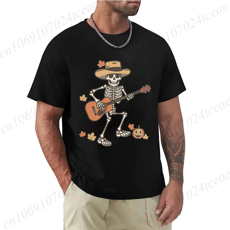

Halloween Shirt Skeleton Dancing T Shirt Men Women's Skull Shirt Short Sleeve Clothing Fashion Summer Men's T-Shirts Clothes