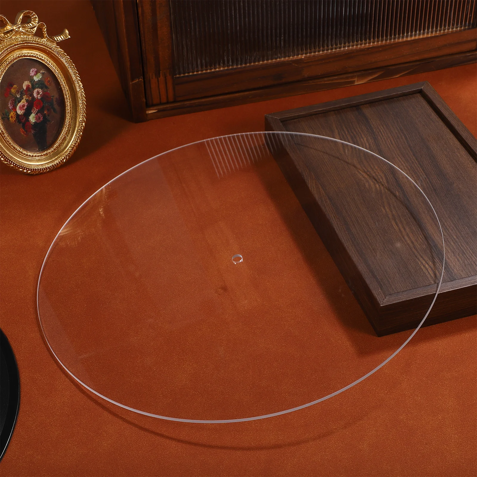 

Turntable Mat Acrylic Vinyl Pad Anti-Slip Base for Clearer Sound and Modern Aesthetic Record Players Record Player Plate