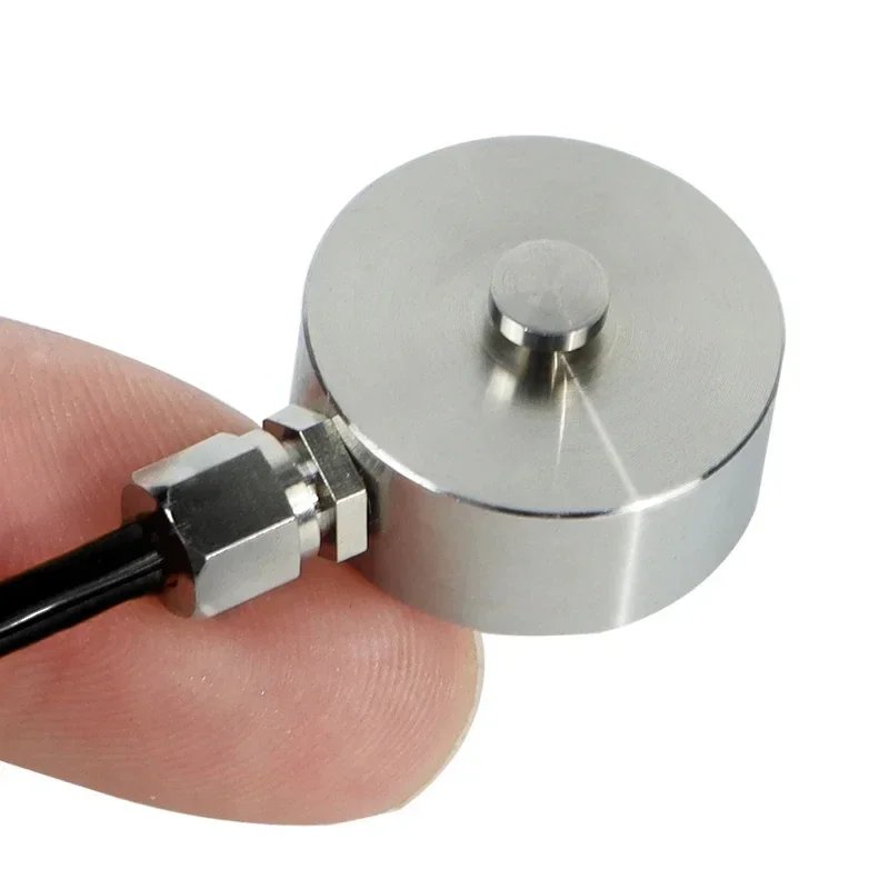 Miniature Sensor: 10mm Button Load Cell for Tactile Robot Compression Test, High-Precision Force Sensor 1-10T