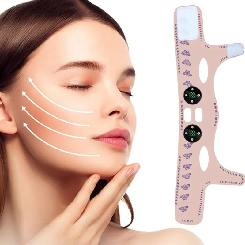 EMS المنزلية الذكية مدلك الوجه على شكل حرف V قناع الوجه حزام التخسيس الوجه رفع تقليل استرخاء الوجه جهاز الجمال #3