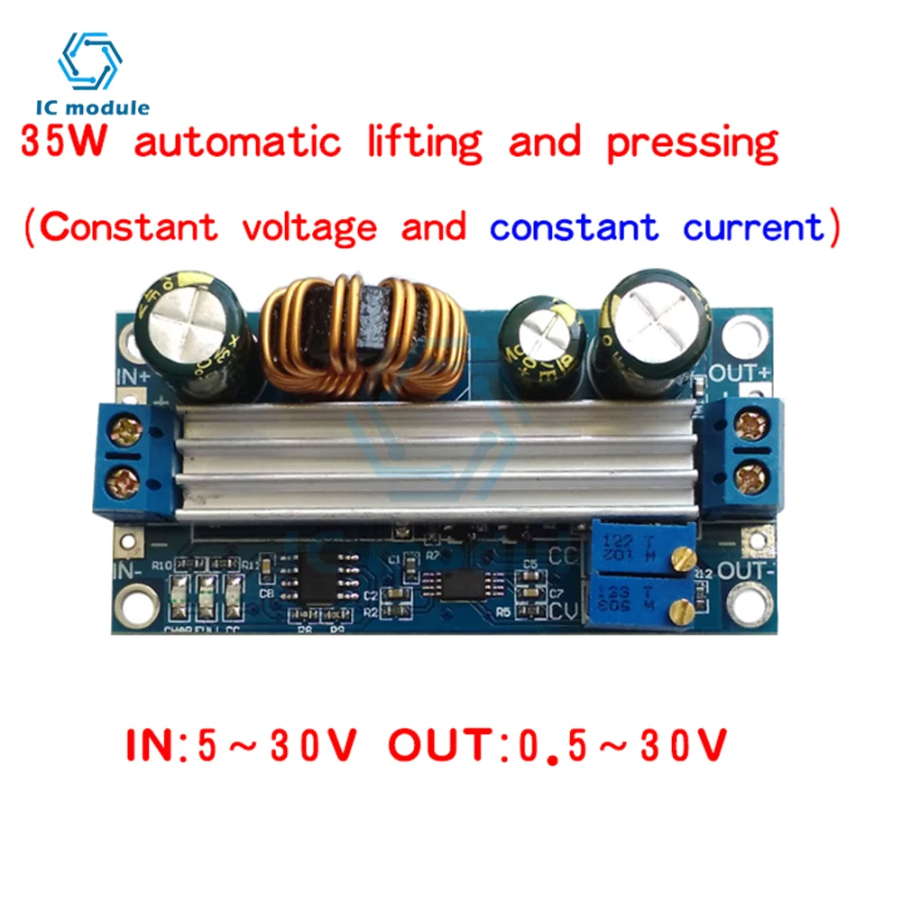 CC CV Adjustable 3A 35W DC 5 -30V to DC 0.5 -30V Step Up Down Buck Boost Converter Power Supply Module Voltage Regulator