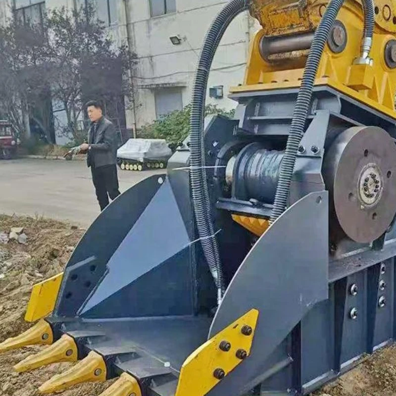 Multipurpose Stable Quality Sand Jaw Crusher Excavator Mobile Crushing Screening Bucket