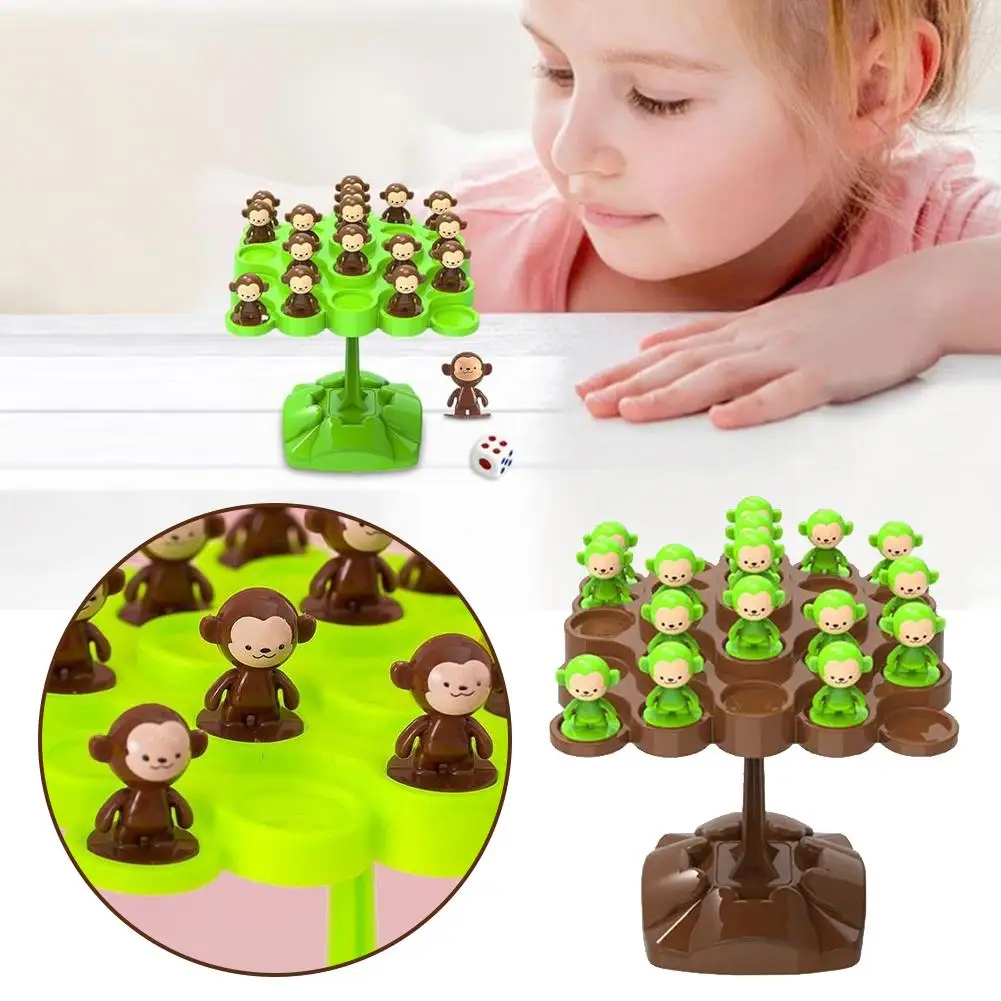 Balance Baum niedlichen Mini Affe Tischplatte Spielzeug Kunststoff Tischplatte Geschenk Kinder Spiel Spielzeug Mathe exquisite Interaktion creat q1m5