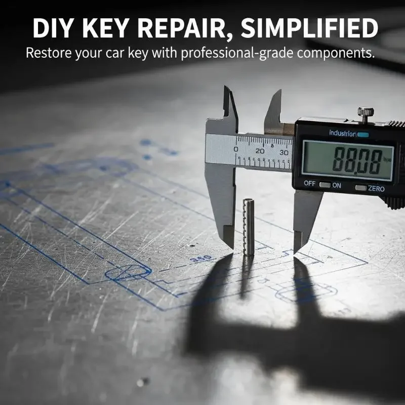 200PCS Flip Key Remote Fix Pins Screws Set Versatile Tools Supplies Kit for Car Key Repair and Replacement