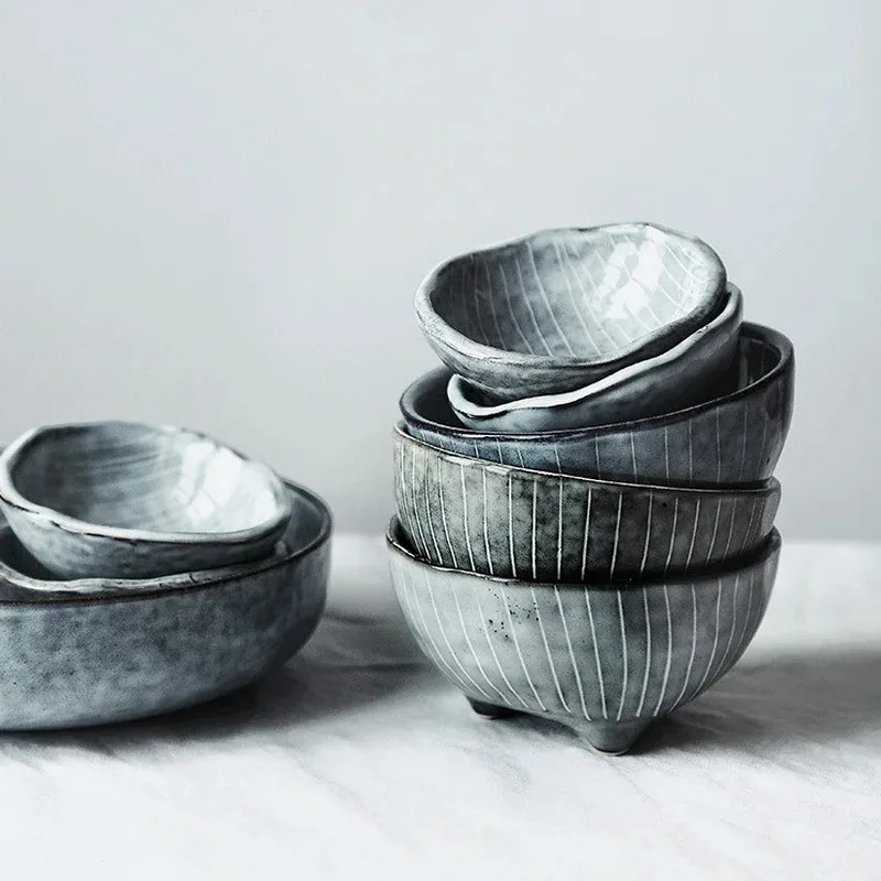 

Japanese Style Ceramic Unique Design Small Sauce Dishes ICr Eam Rice Bowl Tableware Large Bowl Ramen Soup Dessert