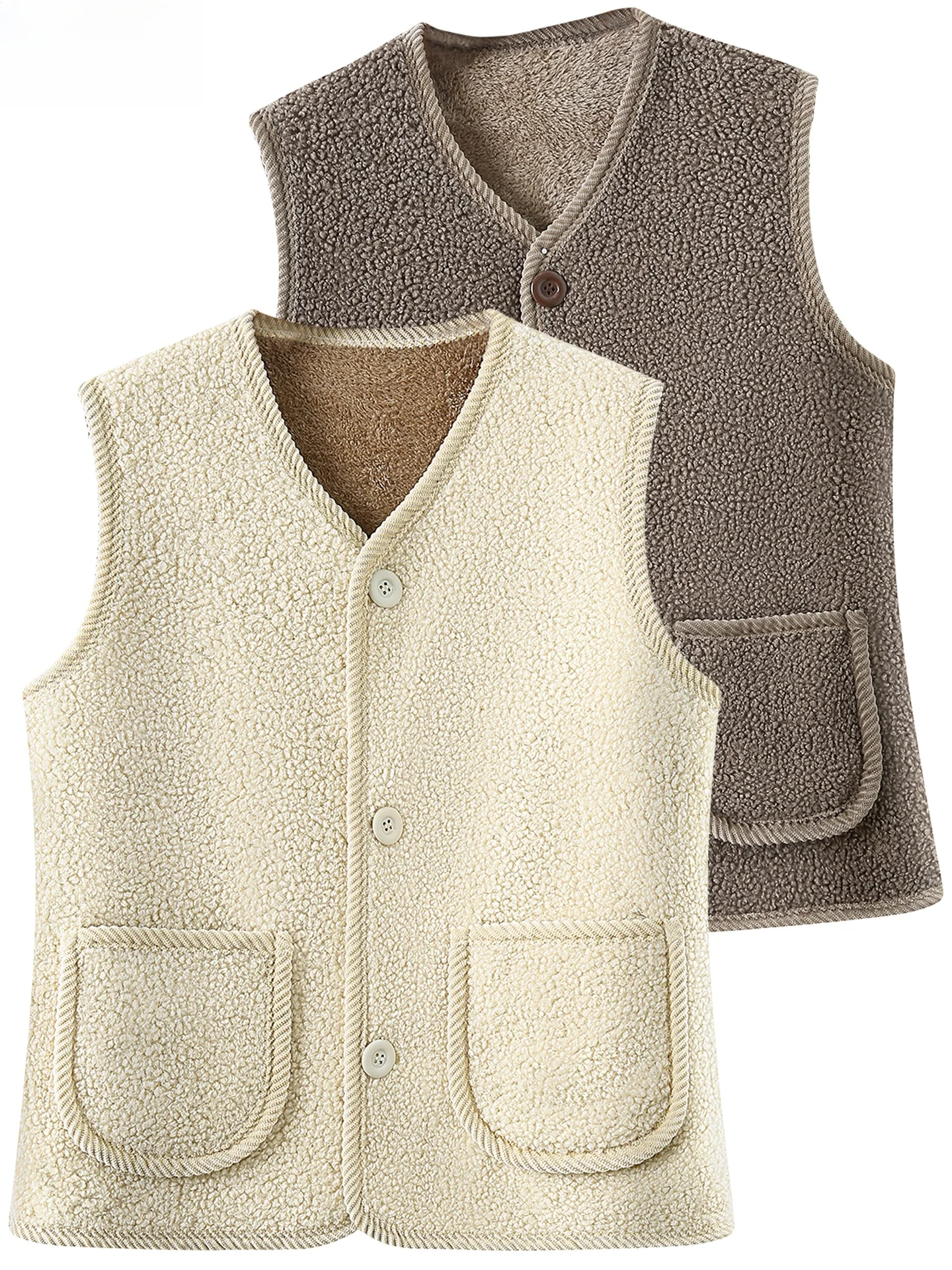 

Thiened Fce Vest Autumn Winter Sle for Middle-Aged And ly Women Warmth Casual Loose Fit Outerwear Cardigan