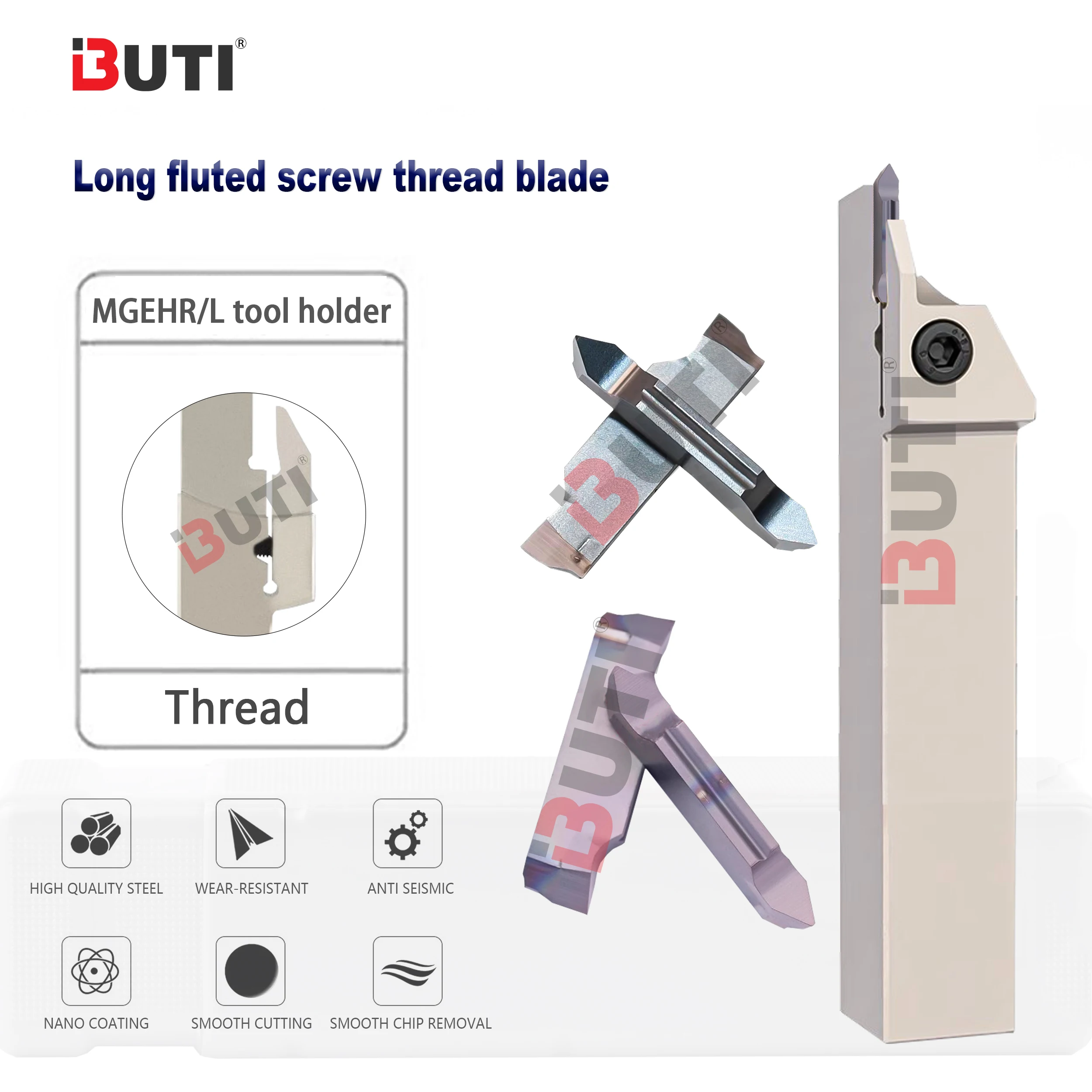 MGGN29001 MGGN26002 Long Avoiding Hollow Thread Inserts MGEHL2020-2 MGEHR1616-2 Outer Circle Shallow Groove Cut Off Tool Holders