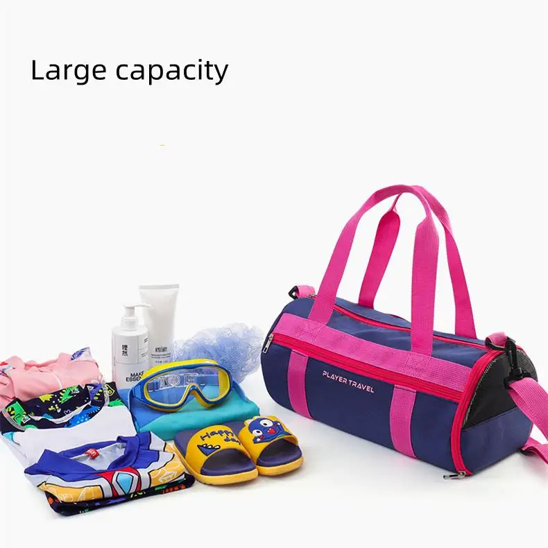 Sac à Bandoulière Cylindrique Étanche pour Enfants, Mathiation à Sec, Natation, Fitness Pack, Rangement de Vêtements, Organiser des Articles en Poudre