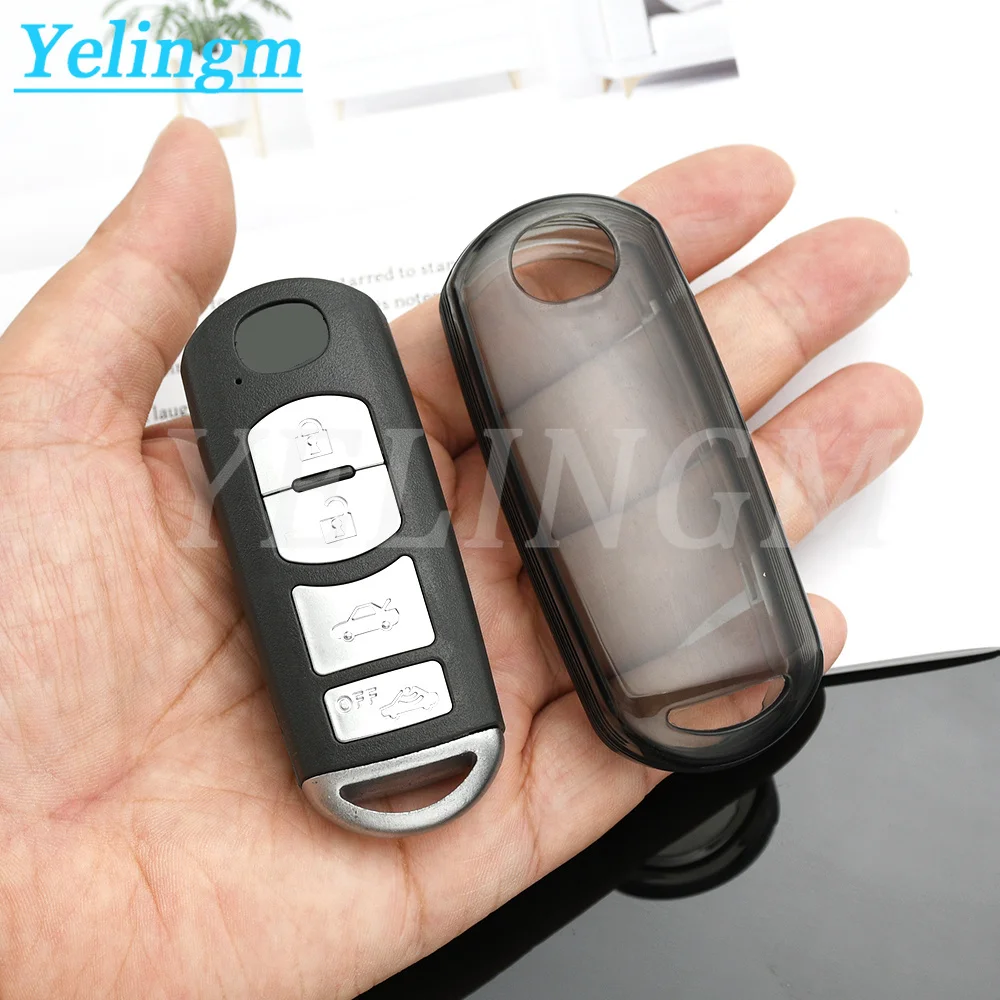 Transparente TPU Smart Car Fernbedienungs-Schlüsselhülle Passend für Mazda 2 3 6 Axela Atenza CX-5 CX5 CX-7 CX-9 2014 2015 2016 2017 2018
