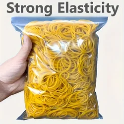 High elastic yellow rubber band - set of 100/300/666 pieces, with a diameter of 38 millimeters, durable natural rubber, suitable