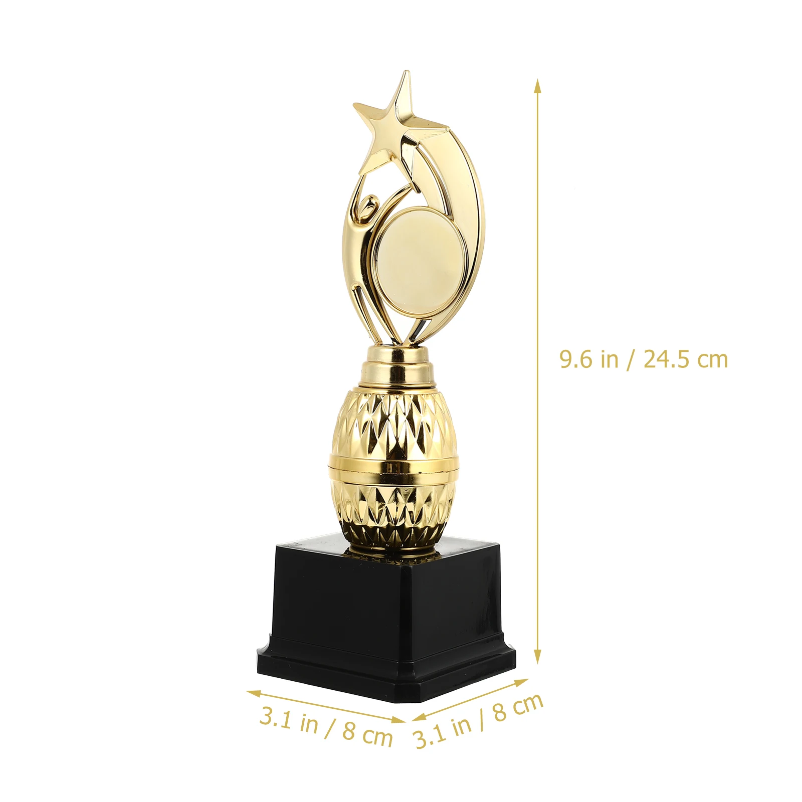 

Plastic Star Trophy Kids Sports Competition Award Cup Medium Size Golden Trophies Suitable All Competitions Party Favors