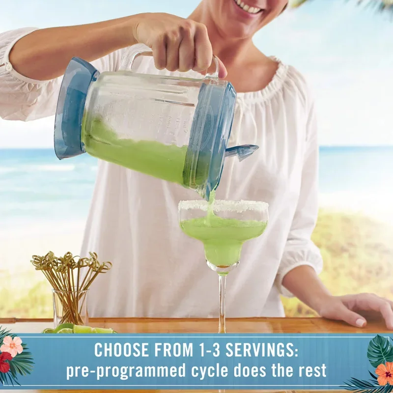 QWMargaritaville Key West Frozen Concoction Maker с банкой Easy Pour и резервуаром для льда XL, зеленый