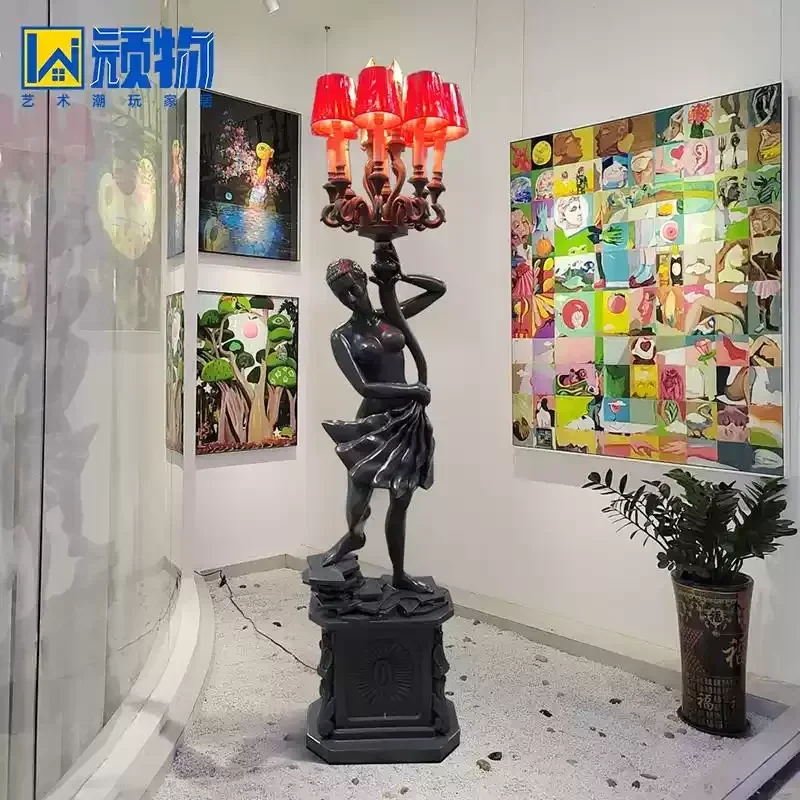 fiberglass sculpture figure statue European western decoration courtyard landscape architectural ornament