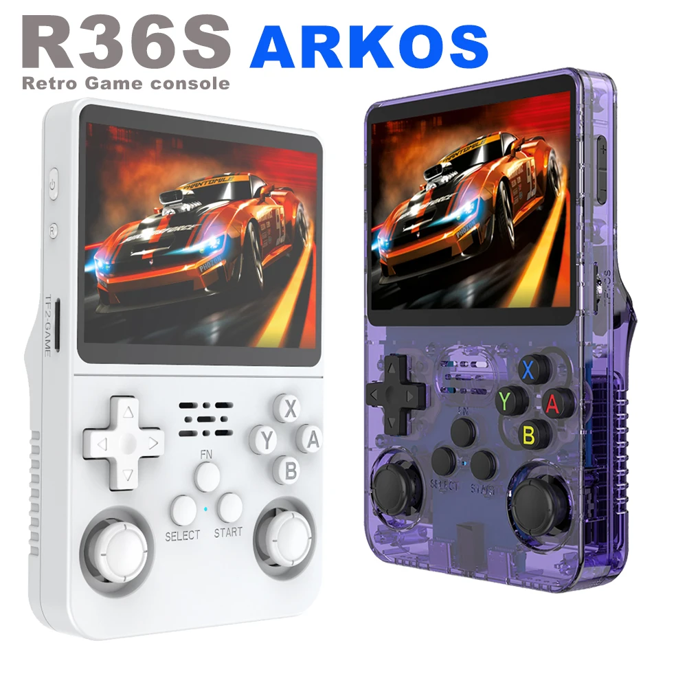 Original BOYHOM R36S Handheld Retro Game Console 3.5" IPS Linux Open System 20000 Games 64G 128G Portable Gift for Children