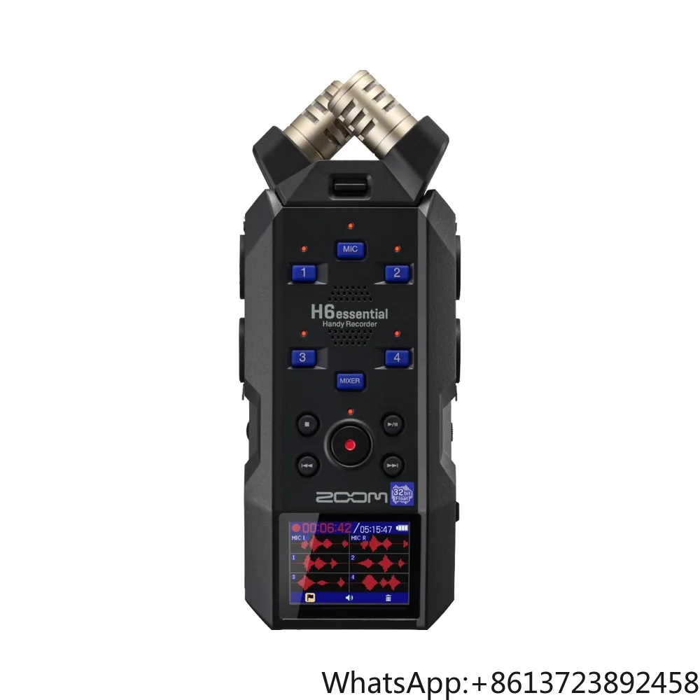 

2024 Zoom H6 Essential Series 32-Bit Accessible 6-Track Recorder Metal USB Audio Interface 4 XLR/TRS Inputs Noise Cancelling