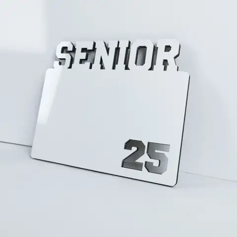 시니어 2025 포토 프레임, 졸업기념일 빈 승화 MDF 포토 프레임, DIY 선물, 데스크탑 장식, 10 개/몫