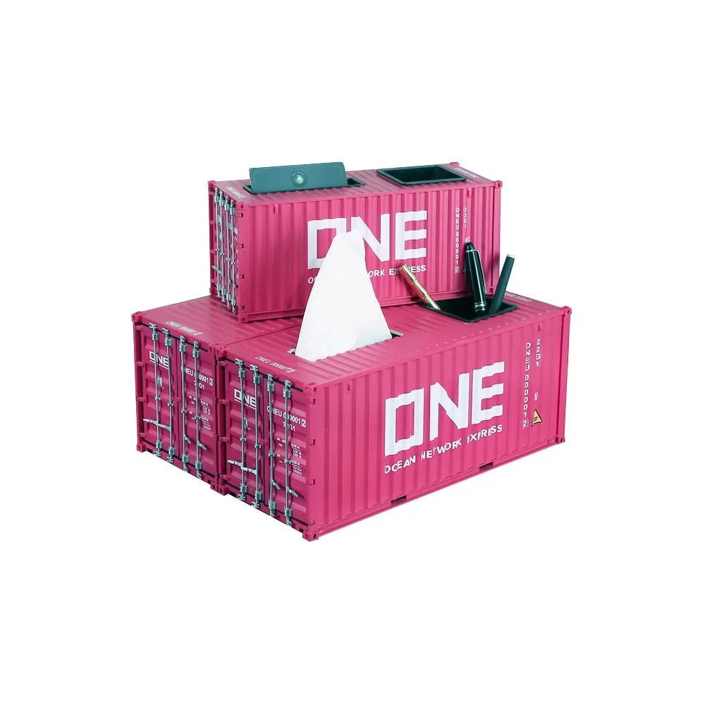 1: 20/1: 24/1: 30 shipping container ship model collection gifts customized personality Pen holder+Storage box