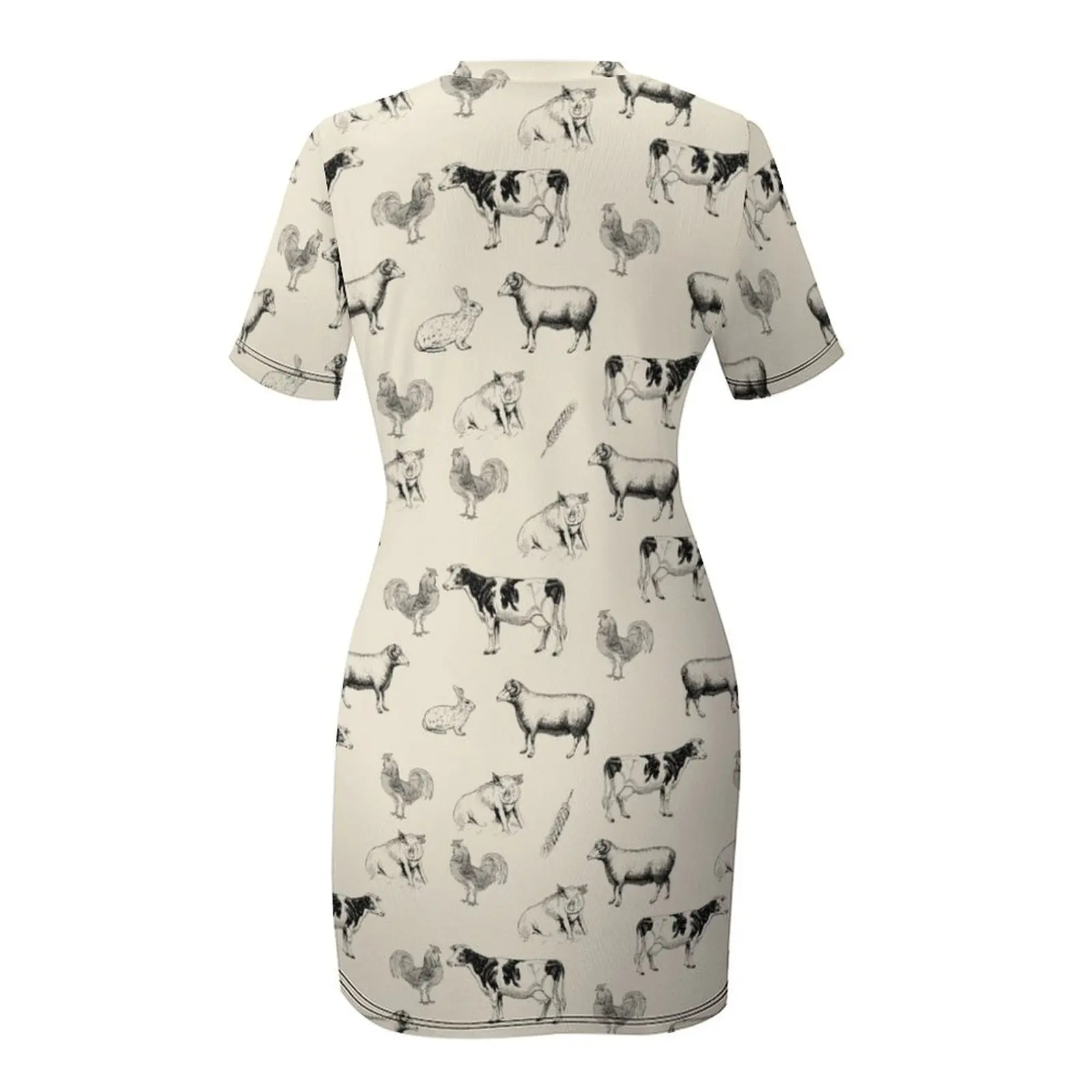 Sukienki damskie z krótkim rękawem z motywem zwierząt gospodarskich, letnie sukienki damskie 2025, ubrania na studniówkę, sukienki wieczorowe damskie, sukienka