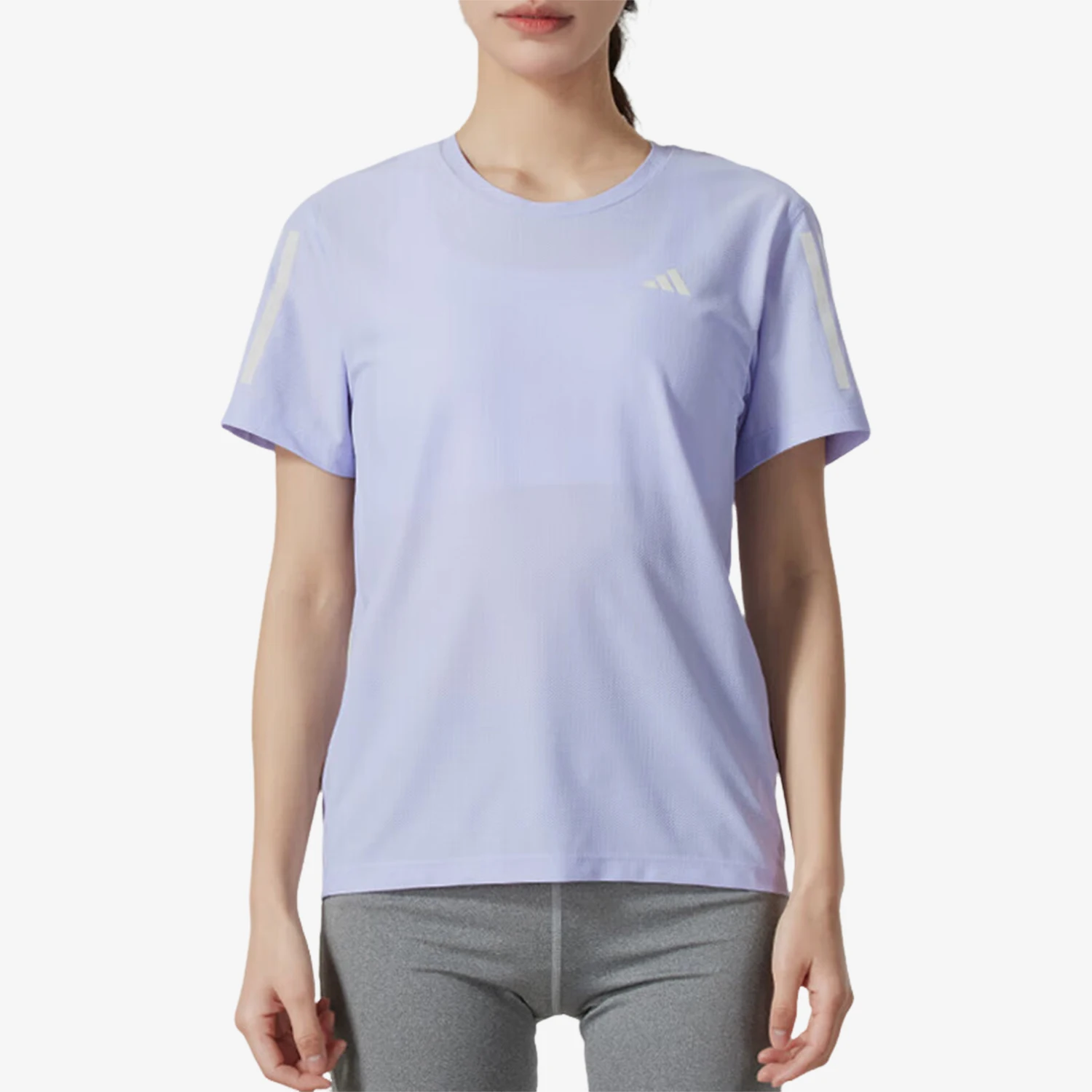 

Официальный оригинальный новый женский трикотаж для бега Adidas, весна 2023, с коротким рукавом JD6435