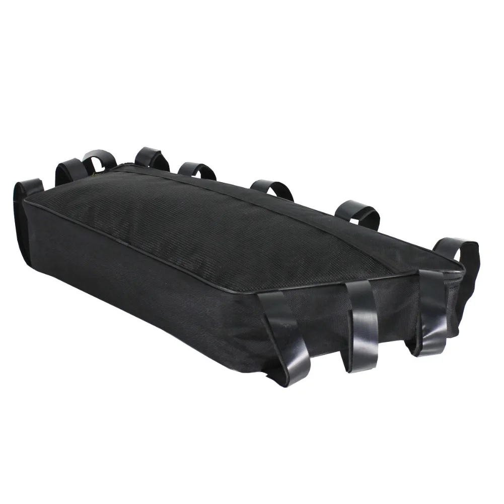 

Heavy duty mountain bike triangle bag 38 by 11 by 14cm nylon frame bag with secure fit and battery wire outlet