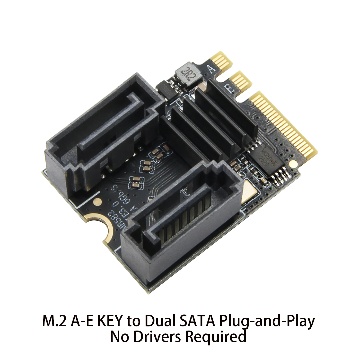 

M.2 WiFi A-E KEY to Dual SATA Plug-and-Play Port No Drivers Required Adapter Synology UNRAID Feiniu NAS Lightless Expansion Card