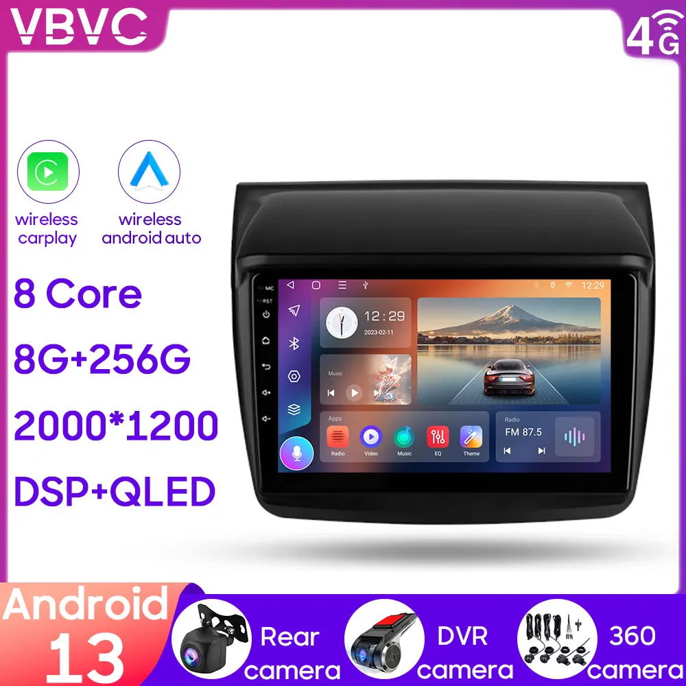 For Mitsubishi Pajero Sport 2 L200 Triton 2008 - 2016 Car Android Unit Radio Multimedia Navigation GPS Carplay Video Player