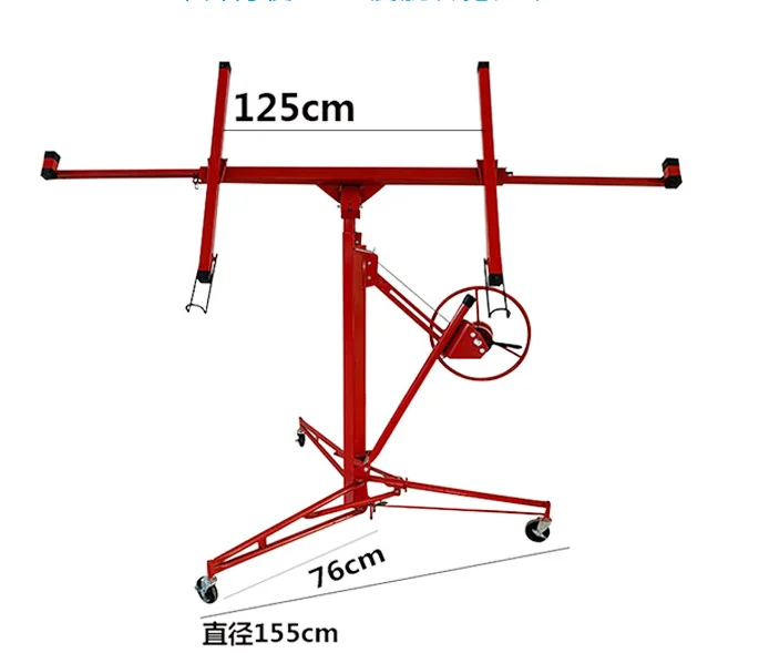 Ceiling Panel Drywall Lift Gypsum Board Lifter Hand-operated Plasterboard Drywall Manual Lifter Hoist Lifter