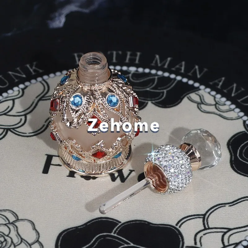 3pcs Retro essential oil sub-packaging bottle dropper white diamond decorative flow control bottle niche light luxury adjustable