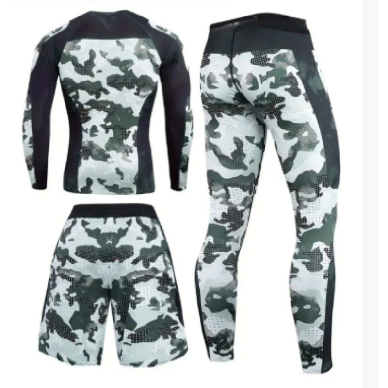 مجموعة الملابس الداخلية للرجال، ملابس رياضية للجري والتدريب، طبقة أساسية مضغوطة، بدلة الركض للرجال، بدلة MMA للصالة الرياضية