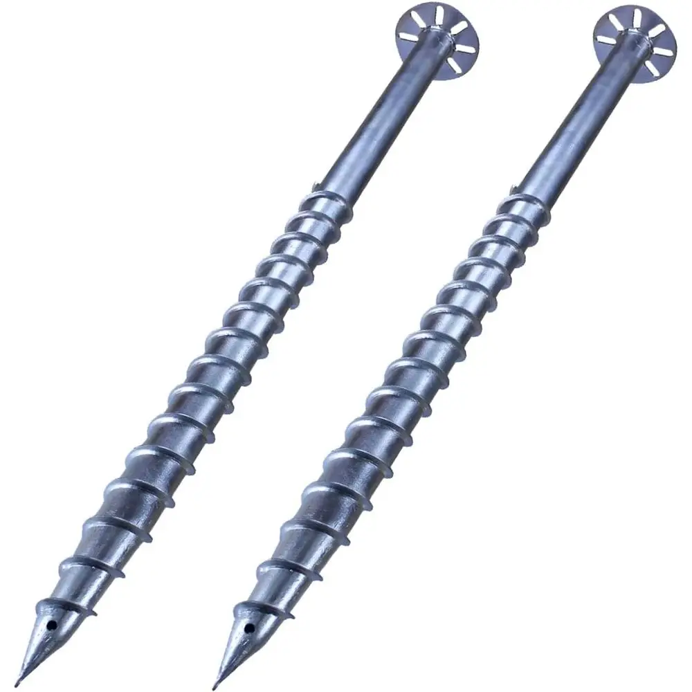 

60-Inch 2-Pack Tall Ground Flange Anchor for Round Posts and Flagpoles - No-Dig Mounting Base