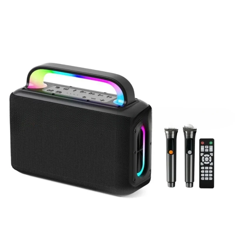 X13 2025 New 200W Karaoke Machine Portable Wireless Speaker 2 Wireless Microphones 6.5m Aux RGB LED Karaoke Speaker Bass