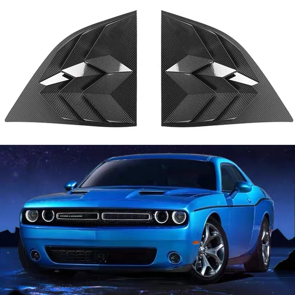 

New upgrade Rear Window Shutter Blind Decoration Cover Trim For Dodge Challenger 2010-2020 Car Exterior Accessories