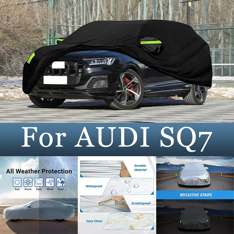 

Полный автомобильный чехол для AUDI SQ7, водонепроницаемый летний солнцезащитный козырек, анти-УФ-зимний чехол для защиты от дождя и снега