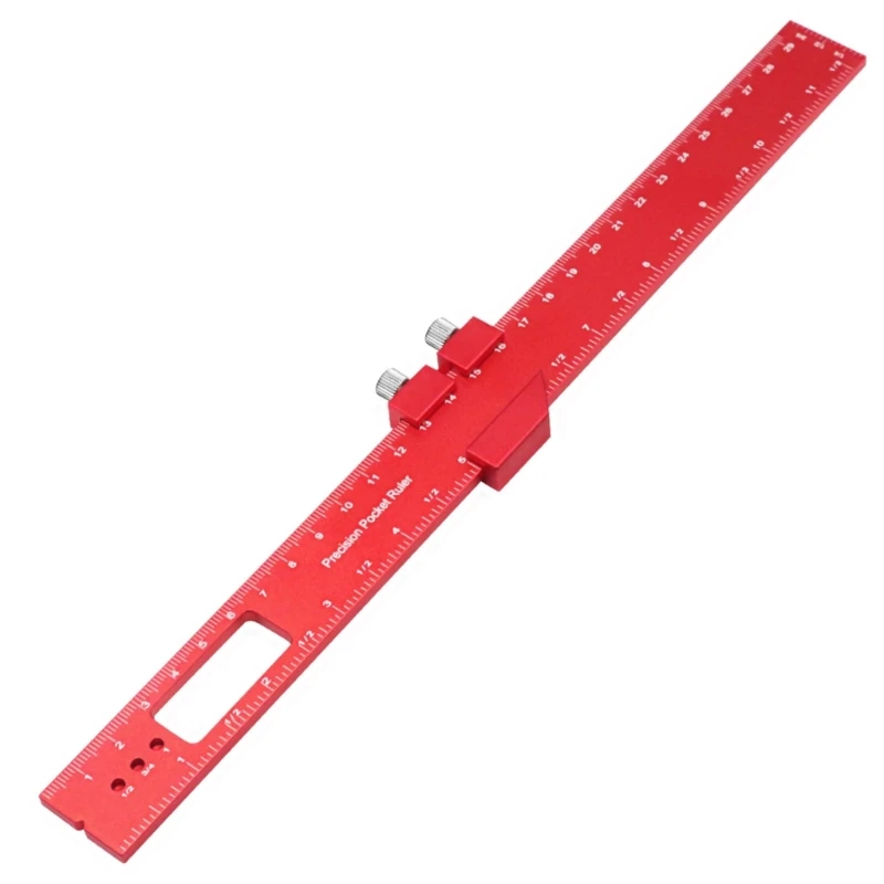 Pocket Ruler Woodworking Machinist Engineer Ruler Construction Ruler Inch Ruler Millimeter Ruler 16/20/30cm