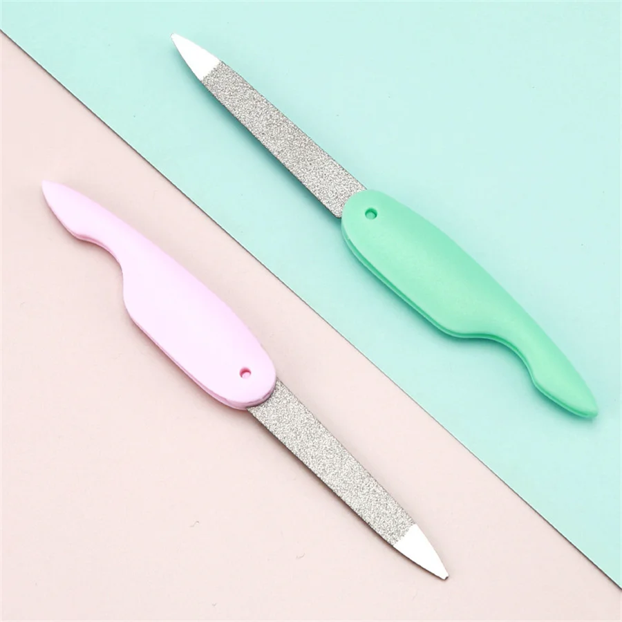 

Professional Tool Set Folding Nail File Metal Stainless Steel Fold Cuticle Double Sided and Files Nails Easily for Men and Woman