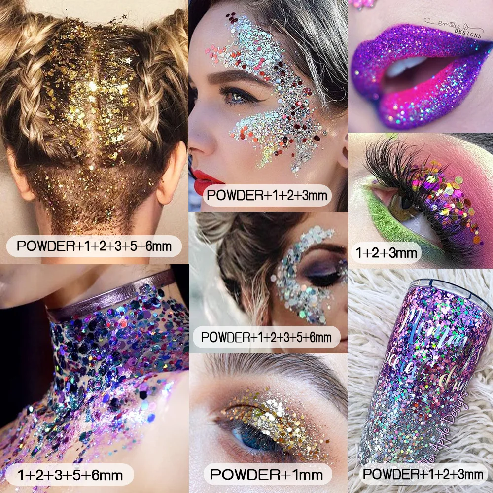 2025 Nieuw glitterpoeder, handgemaakt materiaal, hartvormige nail art-sieraden met nagel