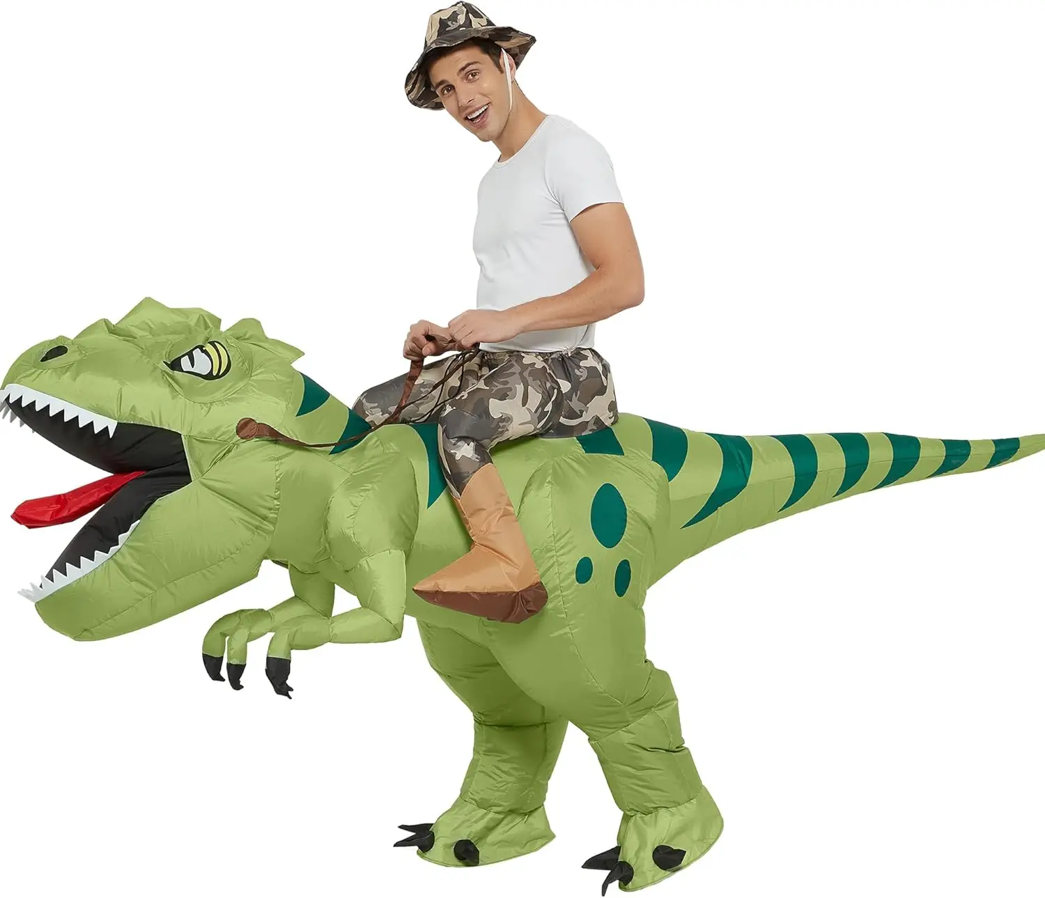 

Inflatable Dinosaur Costume – Ride-On T-Rex Blow-Up Halloween Fancy Dress for Adults