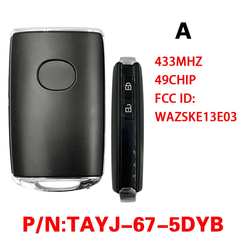 CN 026059   CHIP 433 MHZ 49 do Mazda CX5 CX9 2020 - 2022 SMART KEY 2/3 BUTTONS FCC TAYJ-67-5DYB