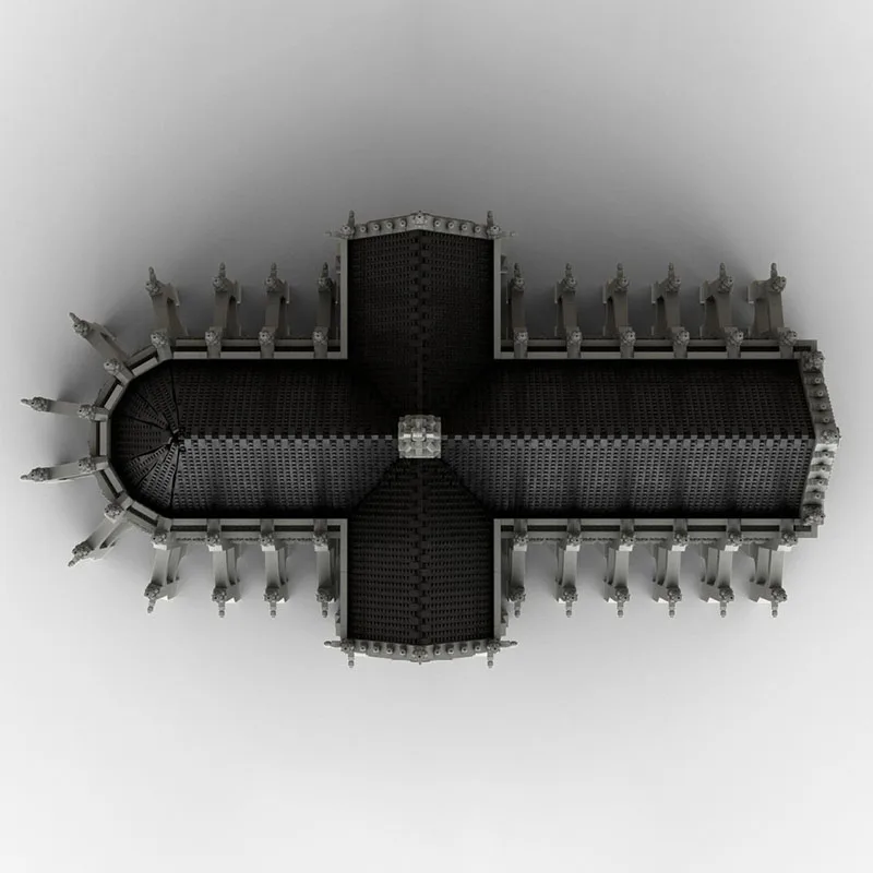 Novo moc bloco de construção modelo arquitetura igreja gótica modular brinquedo das crianças presente diy conjunto montagem