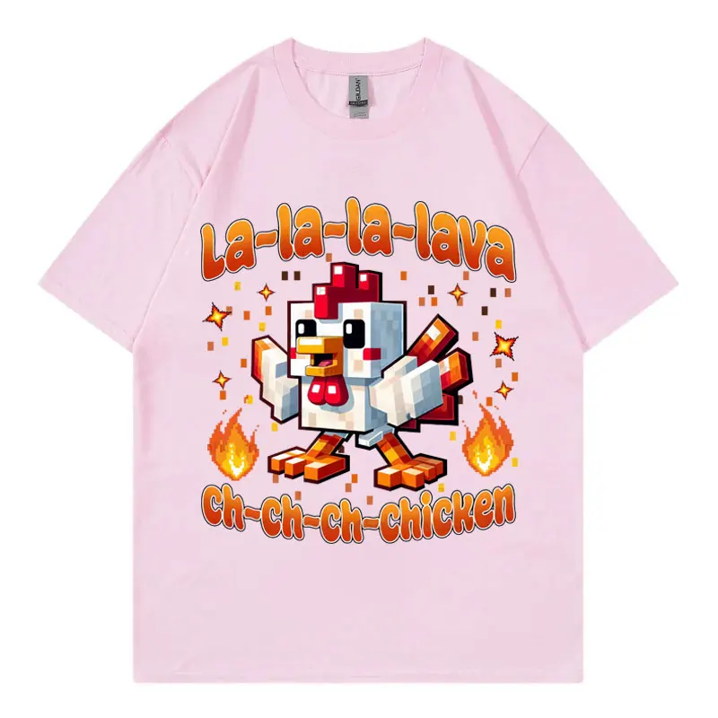 Lava Chicken Movie Funny T Shirt Men Women Clothing Harajuku Cartoon Short Sleeve T-shirt Summer Fashion Casual Cotton T-shirts