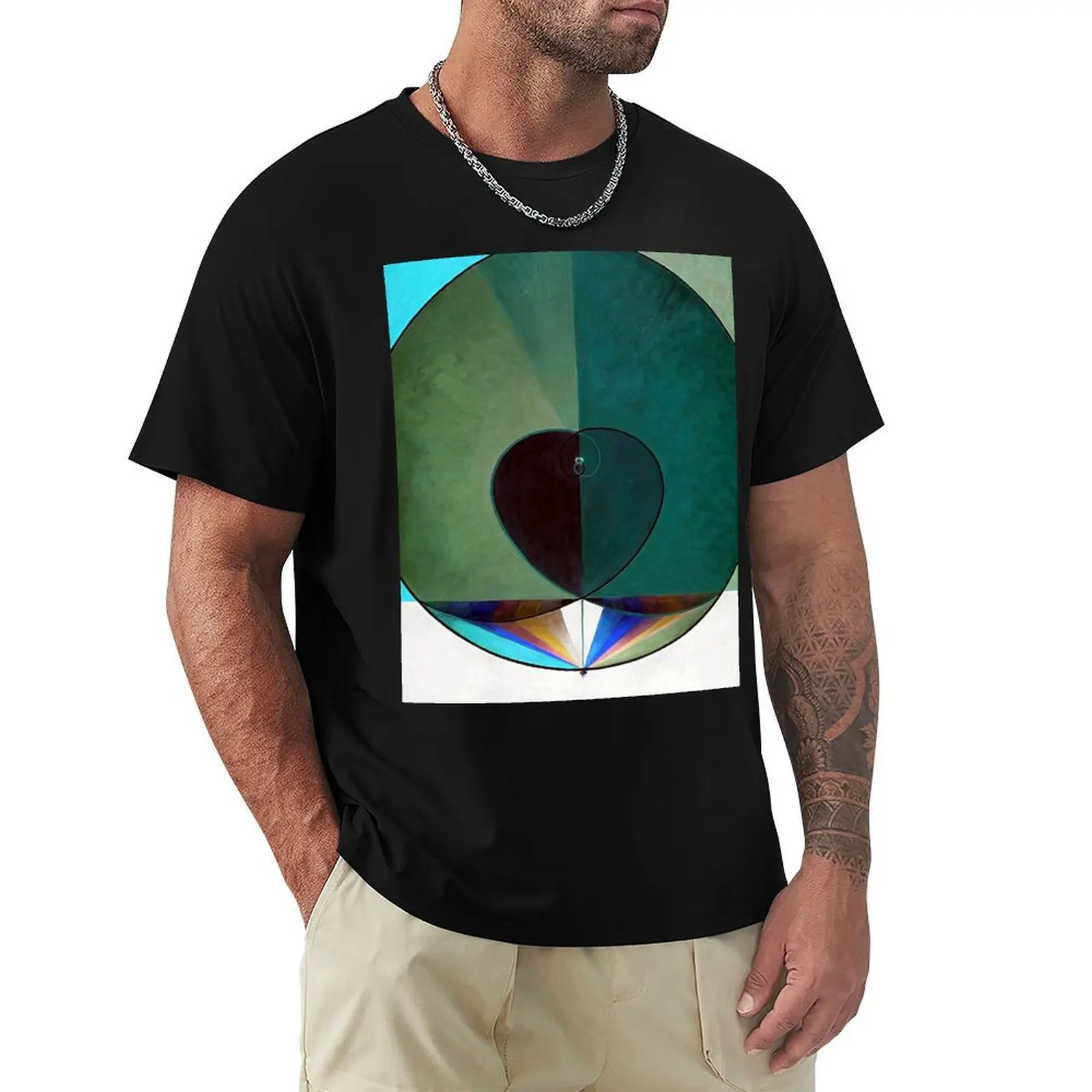 Color Inversion Hilma af Klint The Dove No.2 1915 T-Shirt Stylish Print Short Sleeve Tee