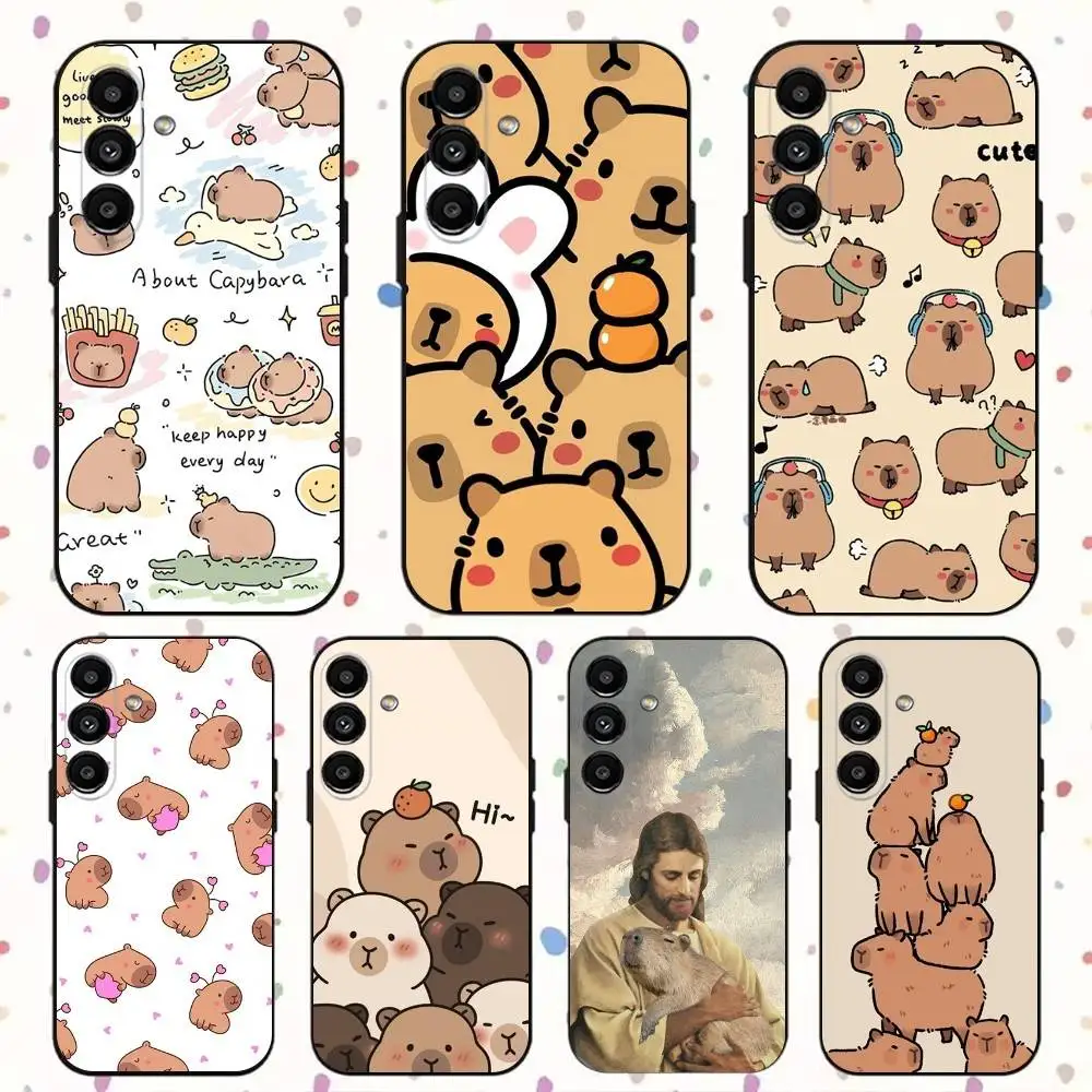 

Cute Capybara Phone Case For Samsung S24,S21,S22,S23,S30,Ultra,S20,Plus,Fe,Lite,Note,10,9,5G Black Soft Cover