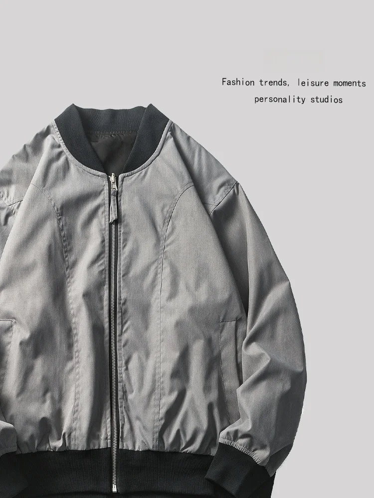 

Pilot Jaet ex Double-Sided Wear Loose Fit Modern Sle Spring Autumn Collection Baseball Collar Regular Length