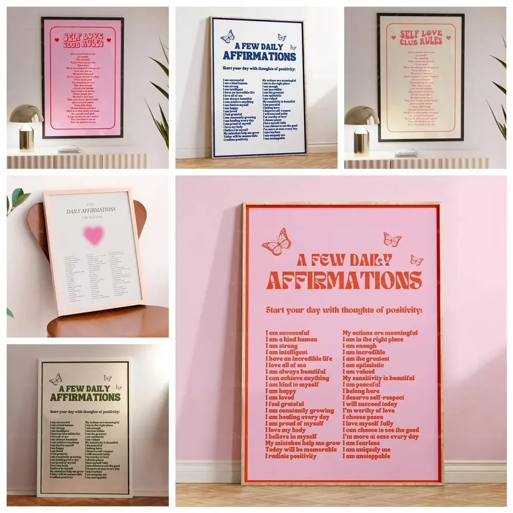 الرجعية تحفيزية إيجابية يقتبس جدار الفن ، طباعة صور لغرفة المعيشة ، النوم ، ديكور المنزل ، الممنوح اليومي ، إلهام #1