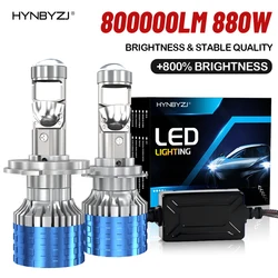 HYNBYZJ 800000LM H4 LED Projector Headlamp 880W H7 LED Headlights H8 H9 H11 9005 HB3 9006 HB4 6000K Canbus LED Lights For Car